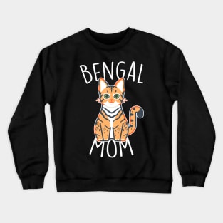 Bengal Cat Mom Crewneck Sweatshirt